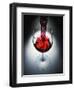 Wine poured in glass-Newmann-Framed Premium Photographic Print