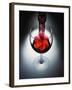 Wine poured in glass-Newmann-Framed Premium Photographic Print