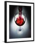 Wine poured in glass-Newmann-Framed Premium Photographic Print