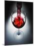 Wine poured in glass-Newmann-Mounted Premium Photographic Print