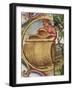 Wine Pouring, Miniature from the Naturalis Historia, Italy 16th Century-null-Framed Giclee Print