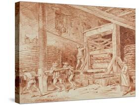 Wine Press, c.1759-Hubert Robert-Stretched Canvas