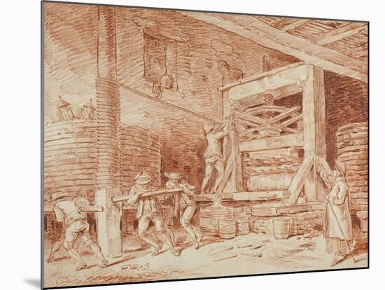Wine Press, c.1759-Hubert Robert-Mounted Giclee Print