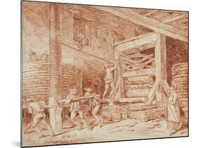 Wine Press, c.1759-Hubert Robert-Mounted Giclee Print