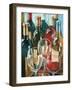 Wine Reflections I - Bottles and Glasses-Gregory Gorham-Framed Art Print