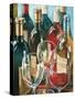 Wine Reflections I - Bottles and Glasses-Gregory Gorham-Stretched Canvas
