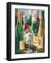 Wine Reflections II - Bottles and Glasses-Gregory Gorham-Framed Art Print