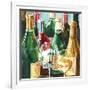 Wine Reflections Sq I-Gregory Gorham-Framed Art Print