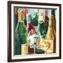 Wine Reflections Sq I-Gregory Gorham-Framed Art Print