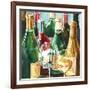 Wine Reflections Sq I-Gregory Gorham-Framed Art Print