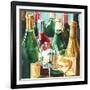 Wine Reflections Sq I-Gregory Gorham-Framed Art Print