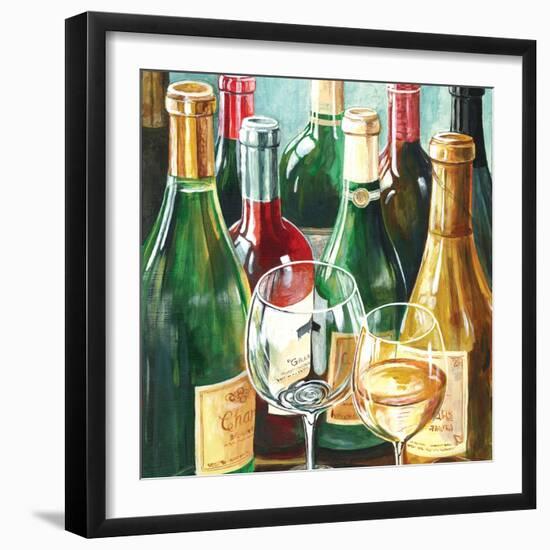 Wine Reflections Sq I-Gregory Gorham-Framed Art Print