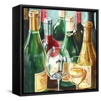 Wine Reflections Sq I-Gregory Gorham-Framed Stretched Canvas