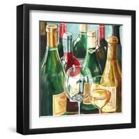 Wine Reflections Sq I-Gregory Gorham-Framed Art Print