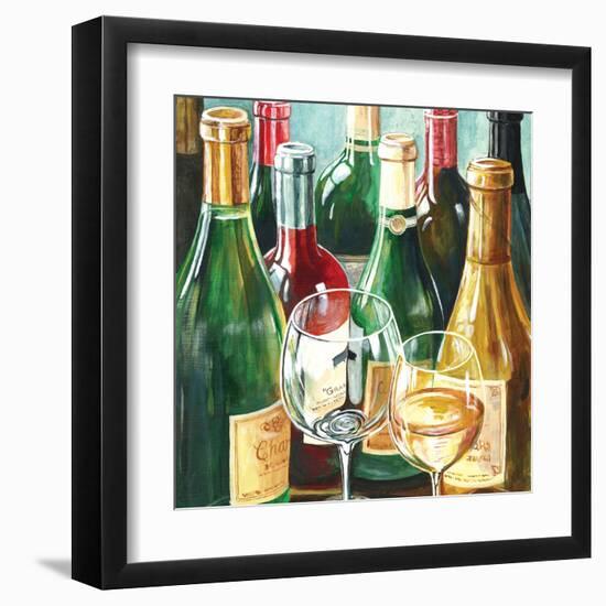 Wine Reflections Sq I-Gregory Gorham-Framed Art Print