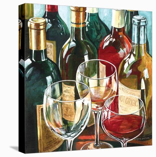 Wine Reflections Sq II-Gregory Gorham-Stretched Canvas