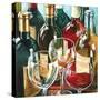 Wine Reflections Sq II-Gregory Gorham-Stretched Canvas
