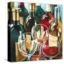 Wine Reflections Sq II-Gregory Gorham-Stretched Canvas