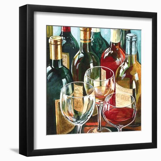 Wine Reflections Sq II-Gregory Gorham-Framed Art Print