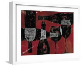 Wine Selection III Red-Daphne Brissonnet-Framed Art Print