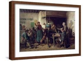 Wine Shop Monday, 1858-Jules Breton-Framed Giclee Print