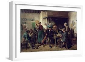 Wine Shop Monday, 1858-Jules Breton-Framed Giclee Print