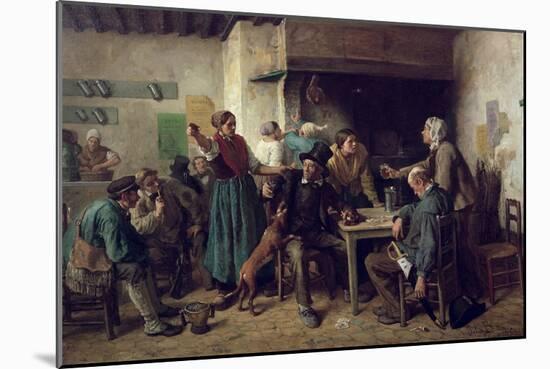 Wine Shop Monday, 1858-Jules Breton-Mounted Giclee Print