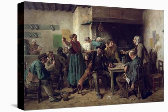 Wine Shop Monday, 1858-Jules Breton-Stretched Canvas