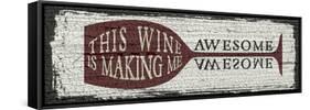 Wine Sign I-Erin Clark-Framed Stretched Canvas