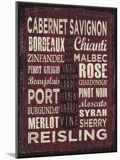 Wine Sign III-Erin Clark-Mounted Giclee Print