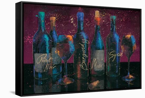 Wine Splash Dark I-Wellington Studio-Framed Stretched Canvas