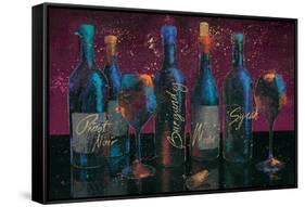 Wine Splash Dark I-Wellington Studio-Framed Stretched Canvas