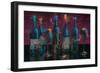 Wine Splash Dark I-Wellington Studio-Framed Premium Giclee Print