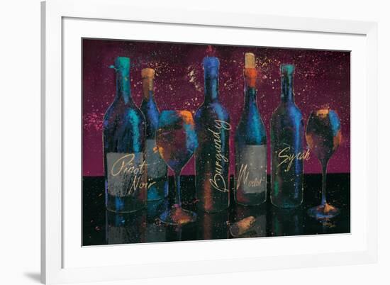 Wine Splash Dark I-Wellington Studio-Framed Art Print