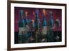 Wine Splash Dark I-Wellington Studio-Framed Art Print