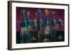 Wine Splash Dark I-Wellington Studio-Framed Art Print