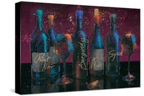 Wine Splash Dark I-Wellington Studio-Stretched Canvas