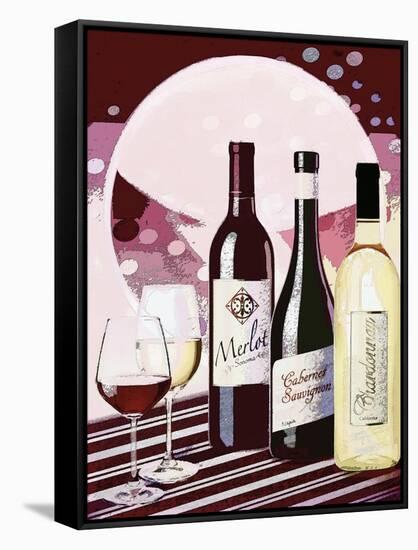 Wine Table-Jeffrey Cadwallader-Framed Stretched Canvas