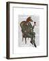 Wine Taster Fox Full-Fab Funky-Framed Art Print