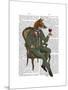 Wine Taster Fox Full-Fab Funky-Mounted Art Print