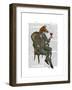 Wine Taster Fox Full-Fab Funky-Framed Art Print