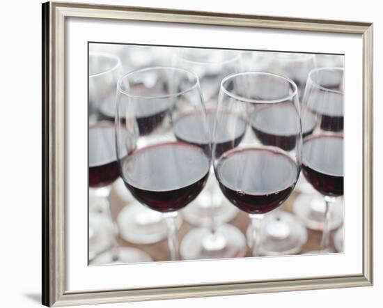 Wine Tasting, Bodega Marques De Riscal Winery, Elciego, Basque Country Region, Spain-Walter Bibikow-Framed Photographic Print