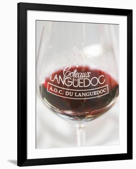 Wine Tasting Glass, Coteaux Du Languedoc, France-Per Karlsson-Framed Photographic Print