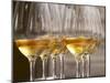 Wine Tasting Glasses with Golden Sweet White Wine from Uroulat Jurancon Charles Hours, France-Per Karlsson-Mounted Photographic Print