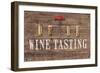 Wine Tasting Reclaimed Wood Sign-Anastasia Ricci-Framed Art Print