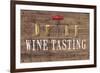 Wine Tasting Reclaimed Wood Sign-Anastasia Ricci-Framed Art Print