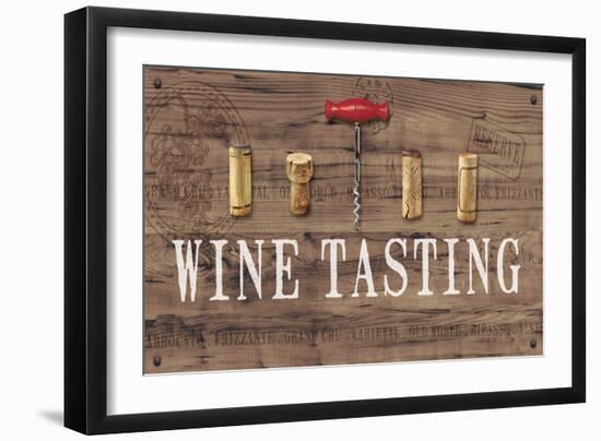 Wine Tasting Reclaimed Wood Sign-Anastasia Ricci-Framed Premium Giclee Print