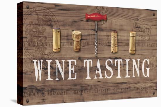 Wine Tasting Reclaimed Wood Sign-Anastasia Ricci-Stretched Canvas