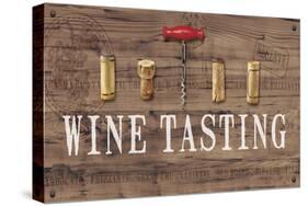 Wine Tasting Reclaimed Wood Sign-Anastasia Ricci-Stretched Canvas