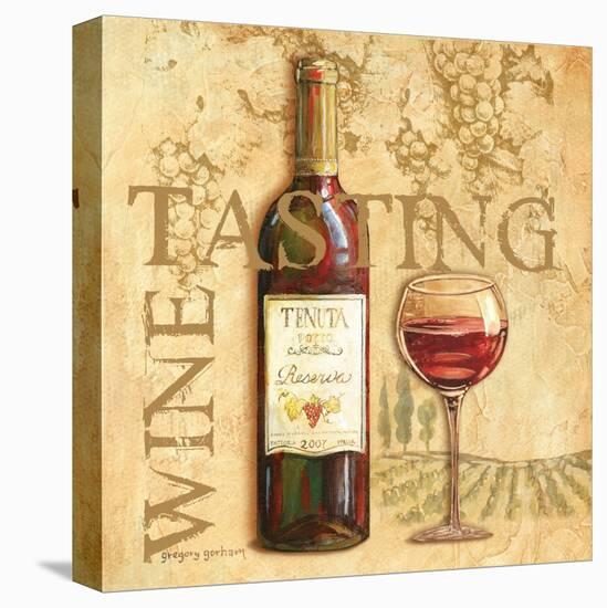 Wine Tasting Square-Gregory Gorham-Stretched Canvas